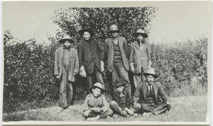 Group of pupils and parents, Red Deer, Alta.