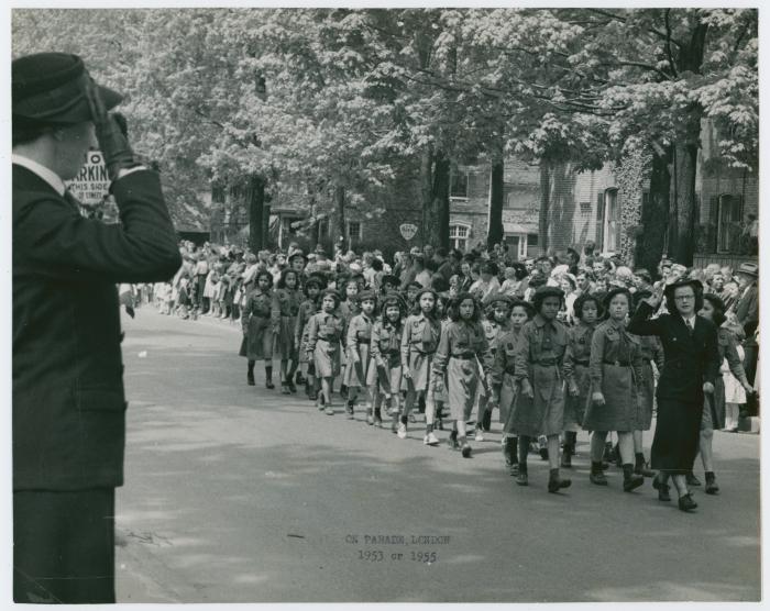 ON PARADE, LONDON. 1953 or 1955.
