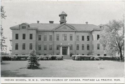 Indian School, W.M.S. [Women's Missionary Society], United Church of Canada, Portage la Prairie, Man.