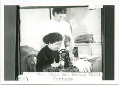 Mrs. Gall and sewing pupil, Portage