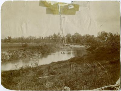 Mount Elgin Indian Industrial Institute, view of the River Thames and the Institute, Muncey