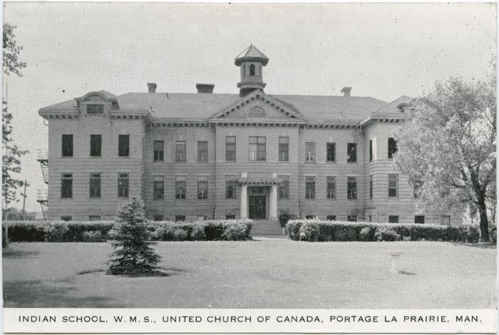 Indian School, W.M.S. [Women's Missionary Society], United Church of Canada, Portage la Prairie, Man.