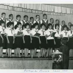 Portage Indian Residential School Mixed Choir 1964. Mrs. I. Quigley, Director, J.O. Harris, Principal