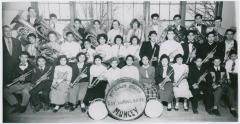 The Band after practice, 1956. Bandmaster - Mr. A. C. Robinson