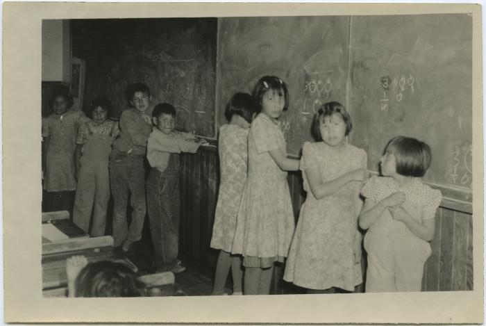Scenes from Morley Indian Residential School, Morley, Alta.