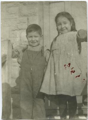 Winnie and Ralph Apow : children of a graduate of the Red Deer School who married a white lady