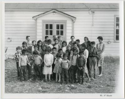 Students and teachers, Morley Indian Residential School