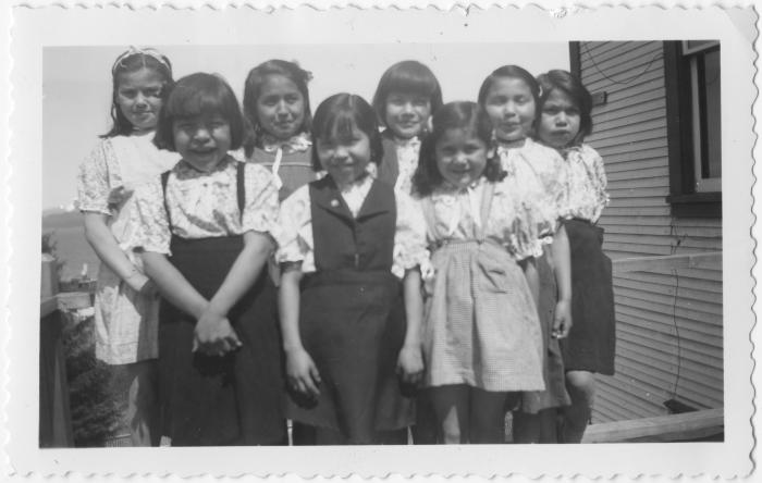 Staff and girls of the Crosby Girls' School