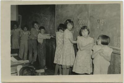 Scenes from Morley Indian Residential School, Morley, Alta.
