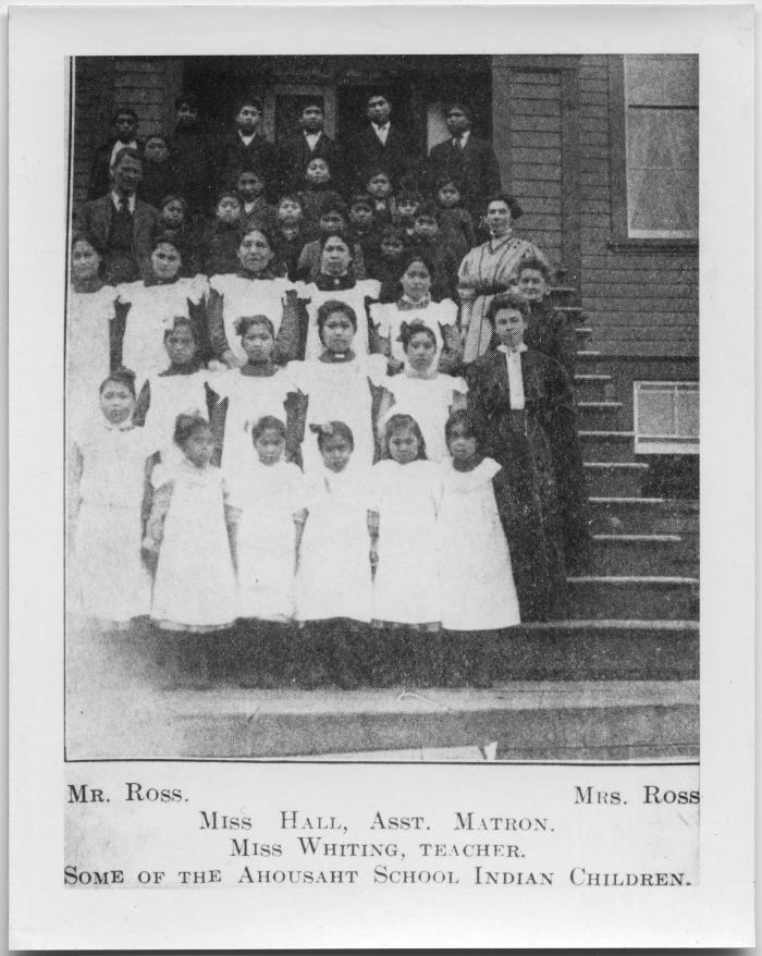 Staff and children of the Ahousaht School