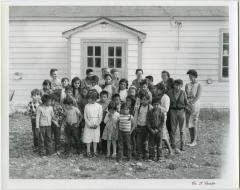 Students and teachers, Morley Indian Residential School
