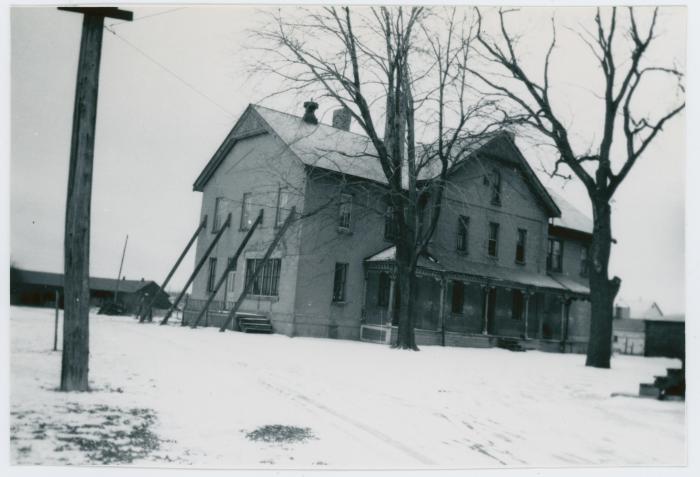 THE ORIGINAL MT. ELGIN SCHOOL, opened 1849.