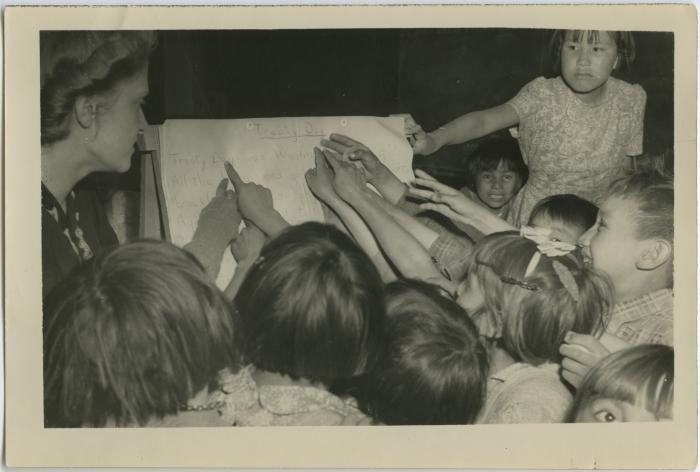 Scenes from Morley Indian Residential School, Morley, Alta.