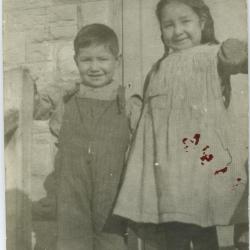 Winnie and Ralph Apow : children of a graduate of the Red Deer School who married a white lady