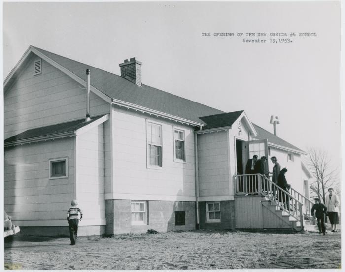 THE OPENING OF THE NEW ONEIDA #4 SCHOOL. November 19, 1953.