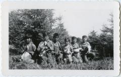 Some of the beginners and grade ones with the ducks : Mr. Bell got the duck eggs and taught the children to take care of them