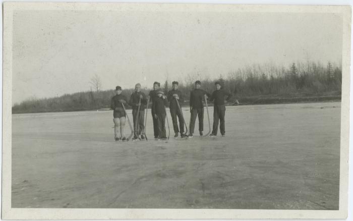 The hockey team, Red Deer Institute