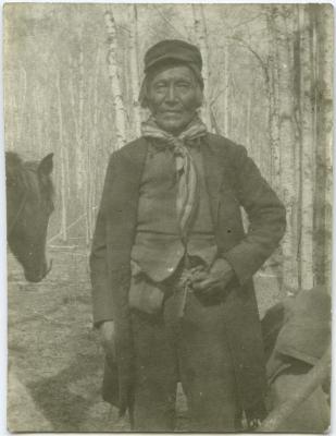 White Whale Indians visiting their children at the school