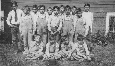 Stoney Nakoda boys in Senior division at Morley Residential School