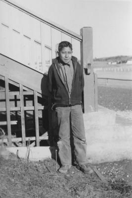 Stoney Nakoda boy at school