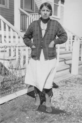 Stoney Nakoda girl at school