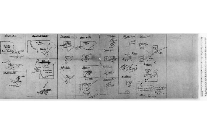 West Coast Agency, shewing principal reserves &amp; villages &amp; churches &amp; schools at this date. A.W. Neill, Indian Agent, Alberni, B.C., 19th Sept., 1904.