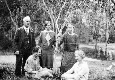 St. George's School, Lytton, B.C. - part of our Staff, consisting of (left to right), self, Sewing Matron, Laundry Matron, Girls' Matron, Supervising Matron