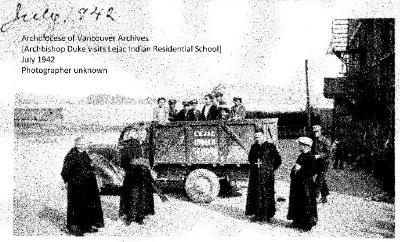[Archbishop Duke visits Lejac Indian Residential School]