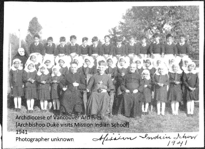 [Archbishop Duke visits Mission Indian School]