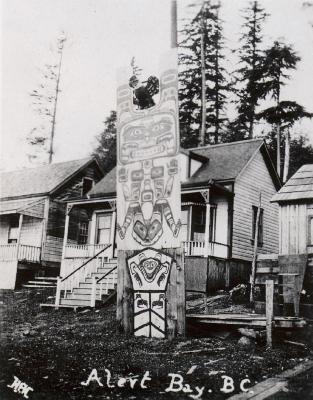 Totem Pole in Alert Bay, BC