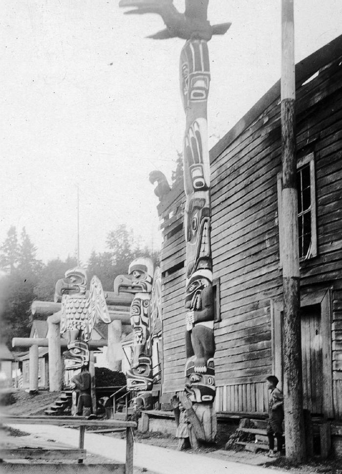 Totem Poles at the Alert Bay Mission