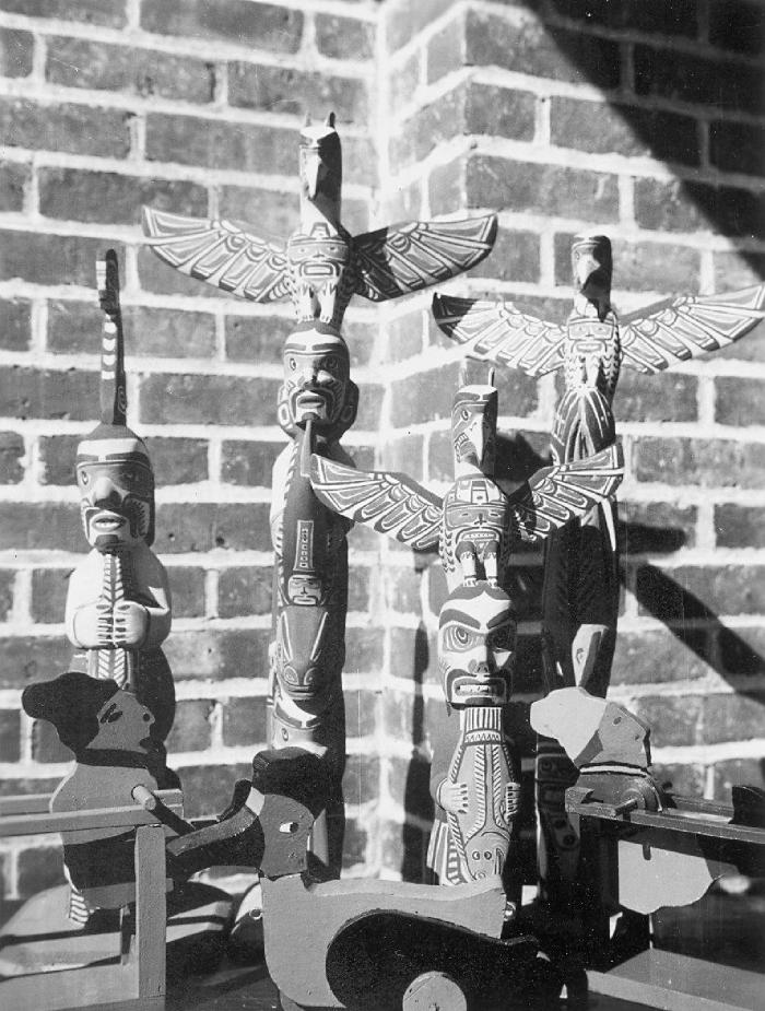 Alert Bay, B.C. - Small totem poles