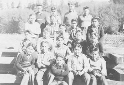 St. Michael's School, Alert Bay, BC - Boys of this school