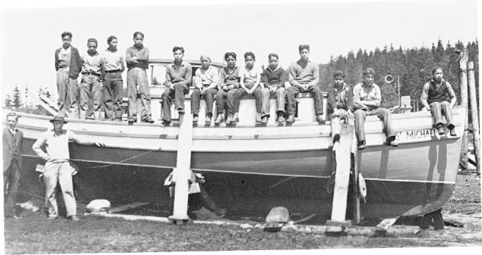 The boat, "St. Michael Alert Bay School"