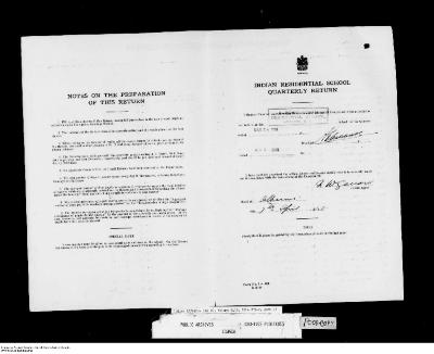 Quarterly Return, 31 March 1948