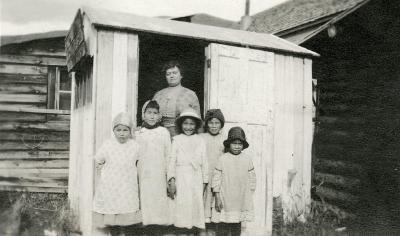 Girls brought to Anglican Hostel at Dawson
