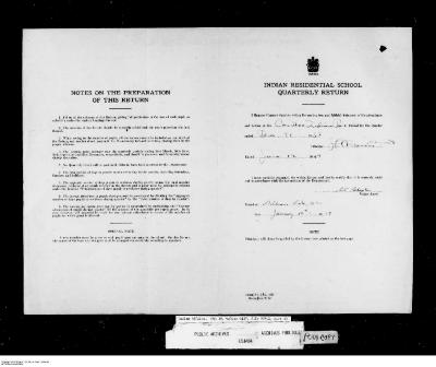 Quarterly Return, 31 December 1948