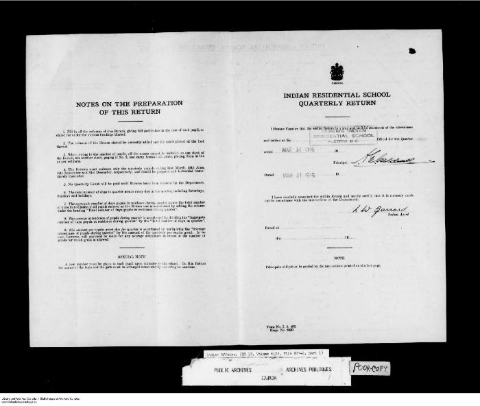 Quarterly Return, 31 March 1946