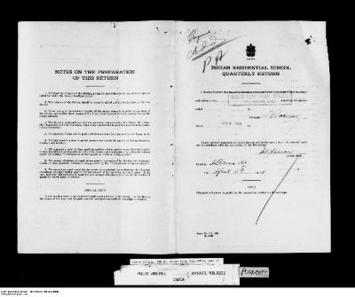 Quarterly Return, 31 March 1949