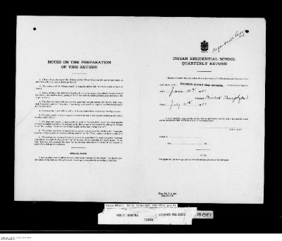 Quarterly Return, 30 June 1941