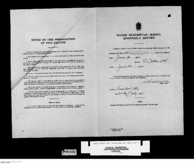 Quarterly Return, 30 June 1945