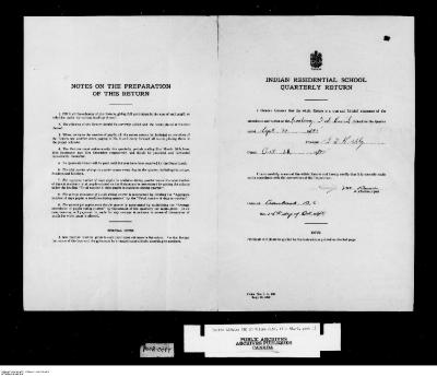 Quarterly Return, 30 September 1945