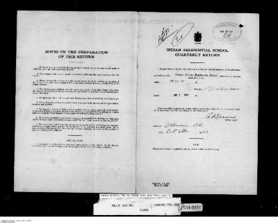 Quarterly Return, 30 September 1947