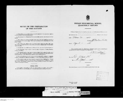 Quarterly Return, 31 March 1943