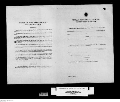 Quarterly Return, 31 March 1952