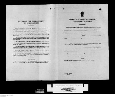 Quarterly Return, 31 March 1950