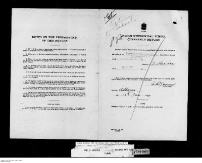 Quarterly Return, 31 December 1948