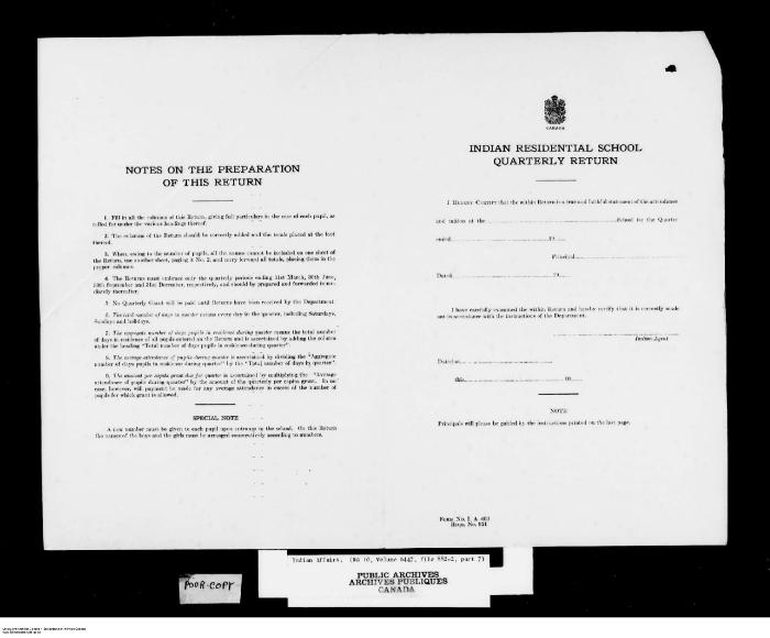 Quarterly Return, 31 March 1943