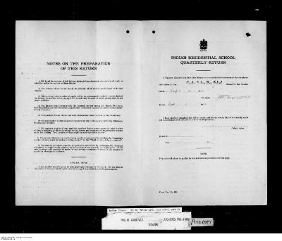 Quarterly Return, 30 September 1950