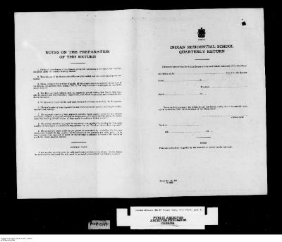 Quarterly Return, 30 September 1949